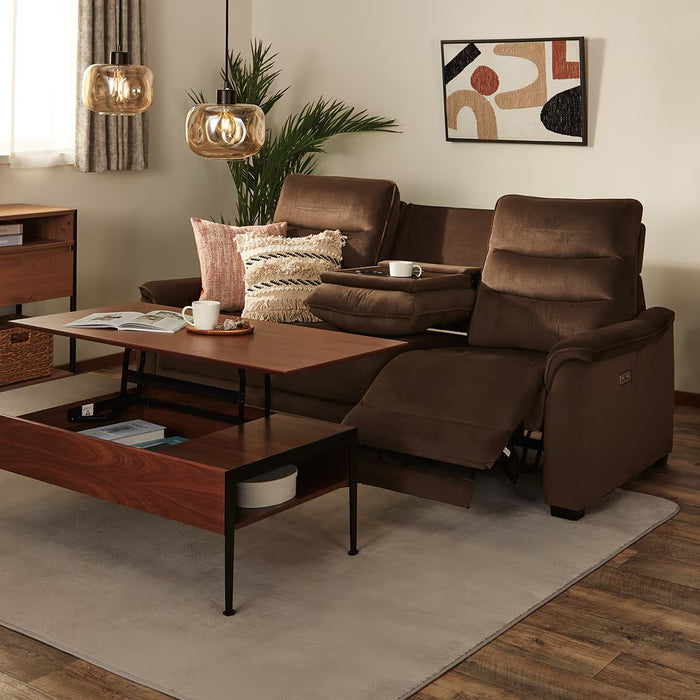 3P ELECTRIC SOFA N-BELIEVA 3 MICROFIBER BR