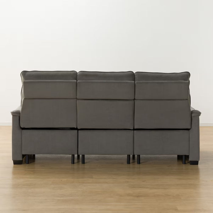 3 ELECTRIC 3P SOFA N-BELIEVA 3 MICROFIBER GY