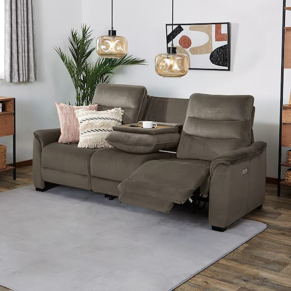 3P ELECTRIC SOFA N-BELIEVA 3 MICROFIBER GY