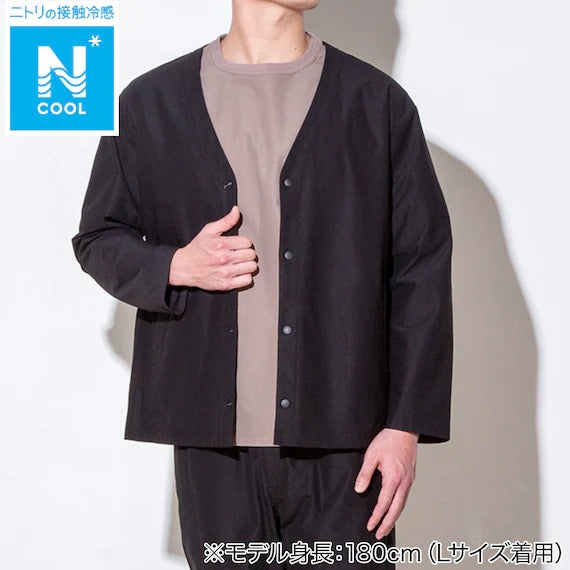 MENS COOL CUT GEORGETTE CARDIGANNE BK L