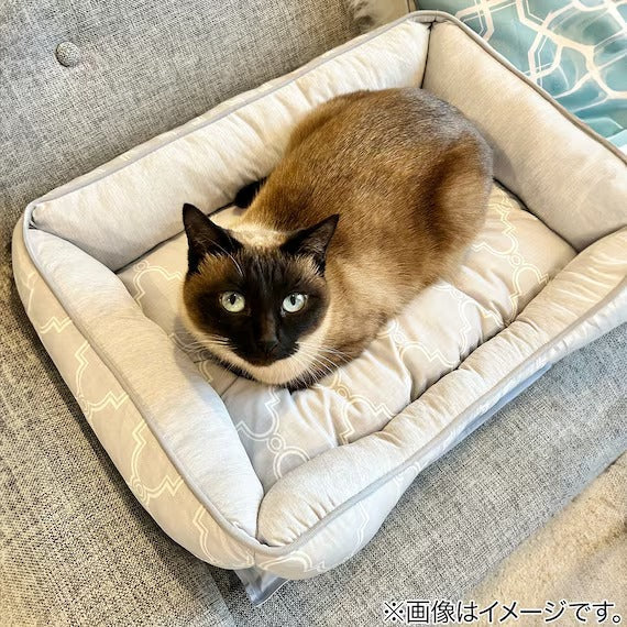 PET BED N-COOL WSP M-SQUARE GY S244