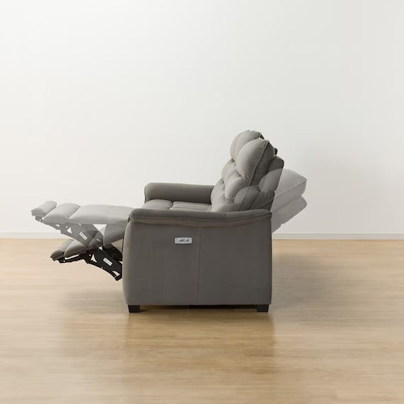 3P ELECTRIC SOFA N-BELIEVA 3 MICROFIBER GY