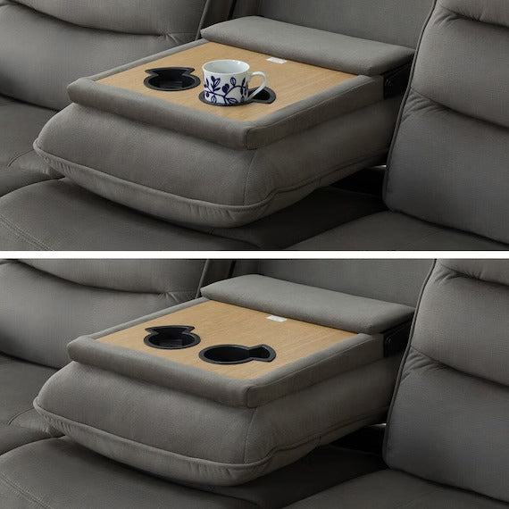 3P ELECTRIC SOFA N-BELIEVA 3 MICROFIBER GY