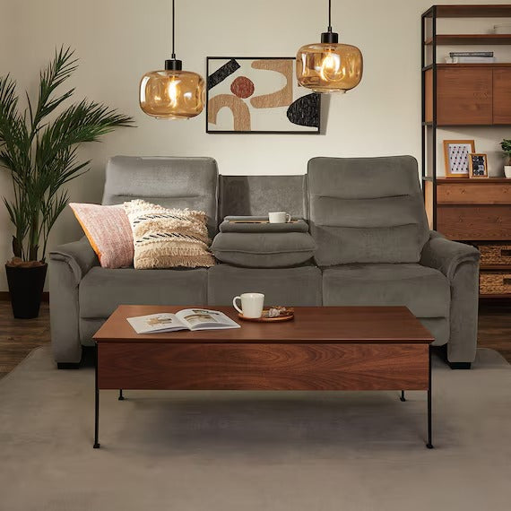 3P ELECTRIC SOFA N-BELIEVA 3 MICROFIBER GY