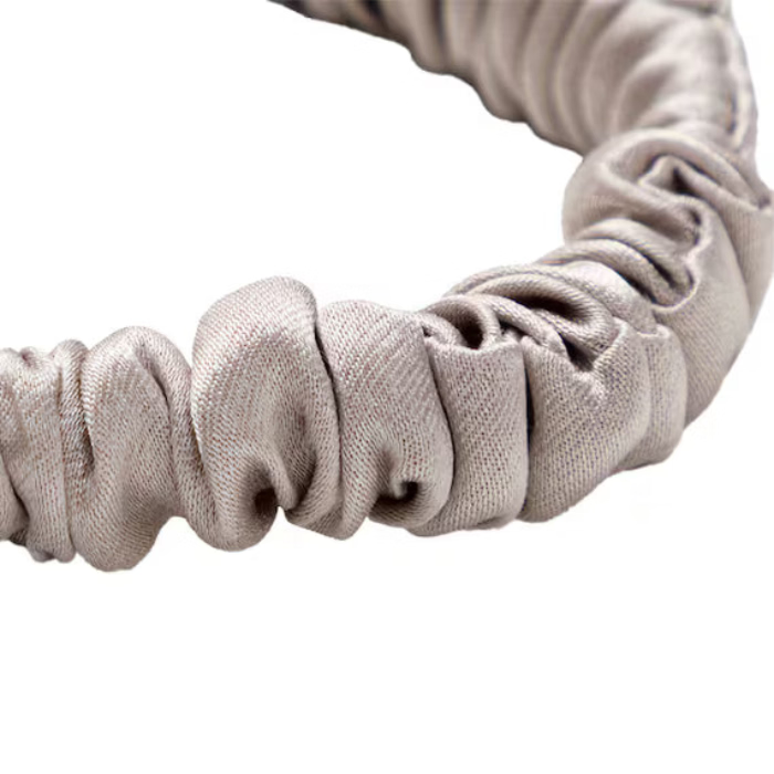 SILK HAIR TIE S GY NC