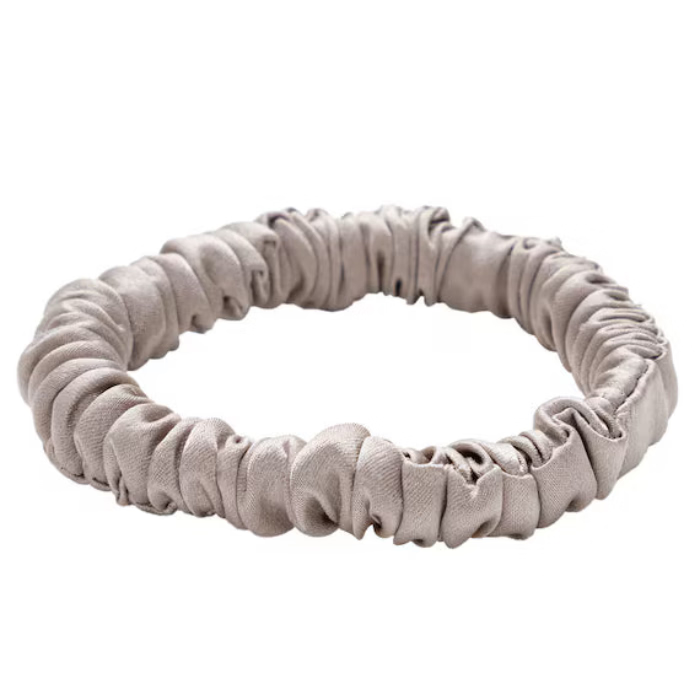 SILK HAIR TIE S GY NC