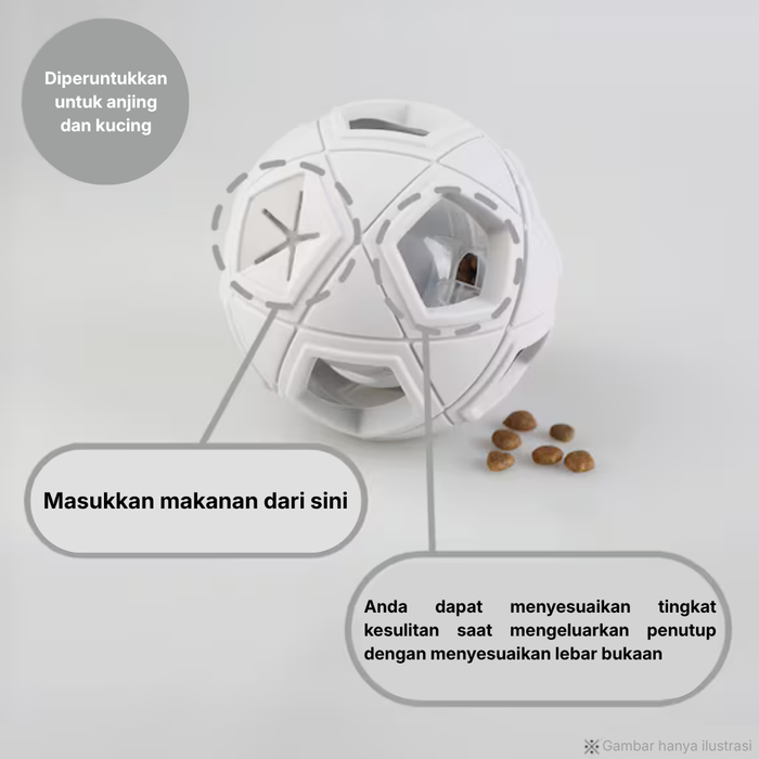 ADJUSTABLE HOLLOW BALL FOOD  DISPENSER M/TP00622
